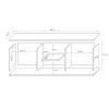 Cama Meble SOHO 180 mueble de TV, blanco / blanco brillante