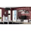Cama Meble SOHO 180 mueble de TV, blanco / blanco brillante