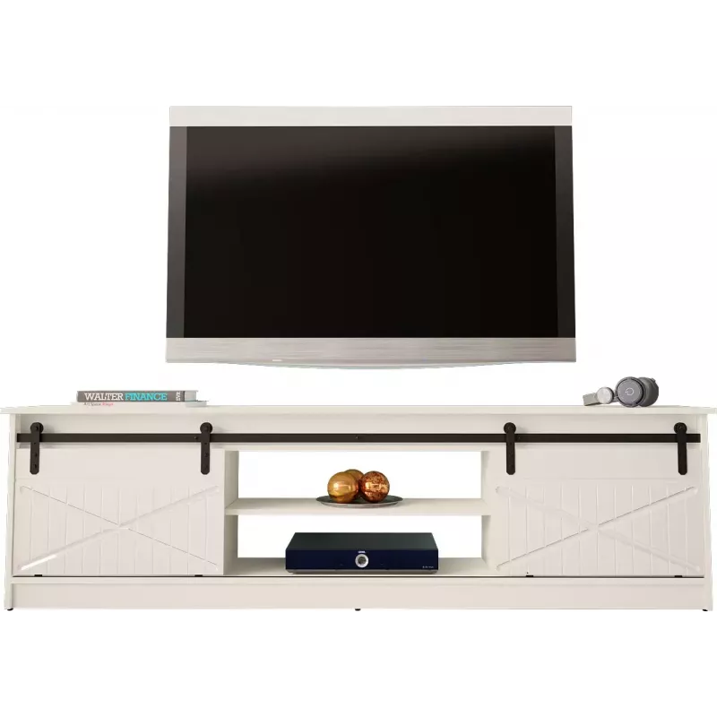 Mueble TV Cama Meble GRANERO RTV 200x56,7x35 cm — parte superior blanca, cuerpo de aglomerado