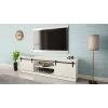 Mueble TV Cama Meble GRANERO RTV 200x56,7x35 cm — parte superior blanca, cuerpo de aglomerado