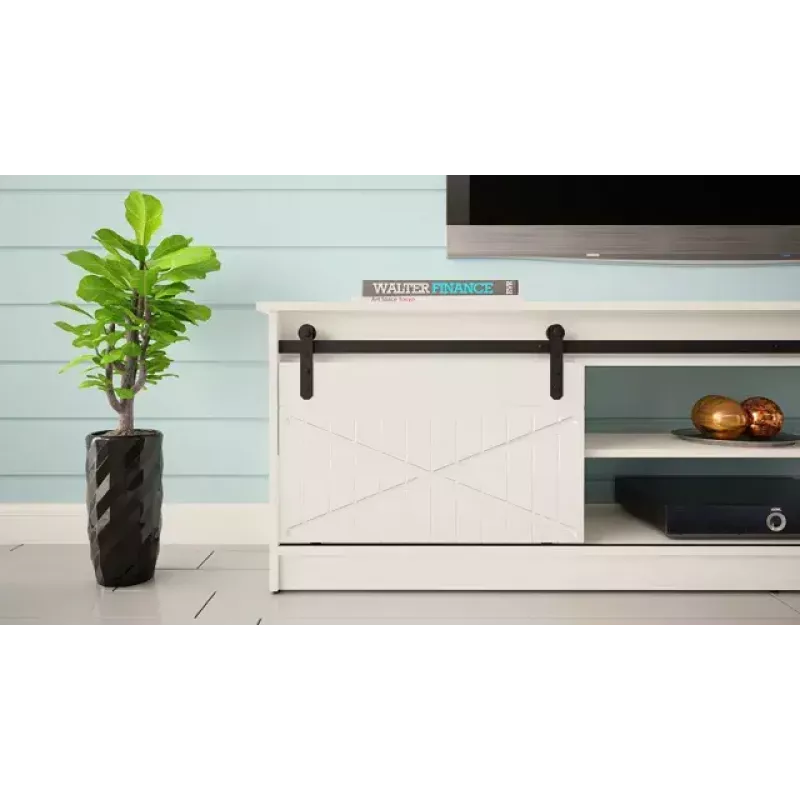 Mueble TV Cama Meble GRANERO RTV 200x56,7x35 cm — parte superior blanca, cuerpo de aglomerado