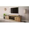 Mueble TV Cama Meble GRANERO RTV, acabado roble Wotan, 2000×350×567 mm