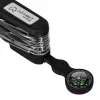 Navaja AZYMUT Tatron Navaja multiusos con 25 herramientas, acero inoxidable, 9 cm plegada, 200 g, funda de cuero