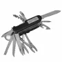 Navaja AZYMUT Tatron Navaja multiusos con 25 herramientas, acero inoxidable, 9 cm plegada, 200 g, funda de cuero