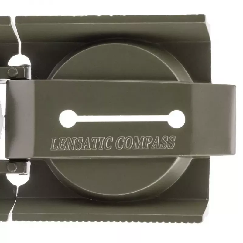 Brújula de navegación magnética Mil‑Tec Mil‑Tec US con iluminación, carcasa de aluminio, escalas 1:50k y 1:25k, oliva