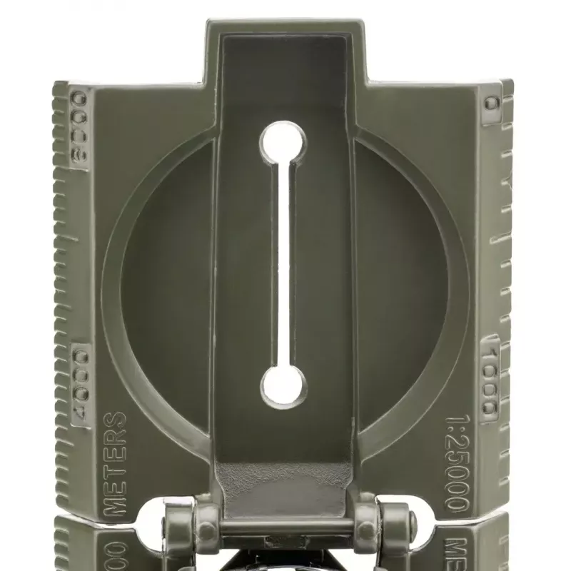 Brújula de navegación magnética Mil‑Tec Mil‑Tec US con iluminación, carcasa de aluminio, escalas 1:50k y 1:25k, oliva