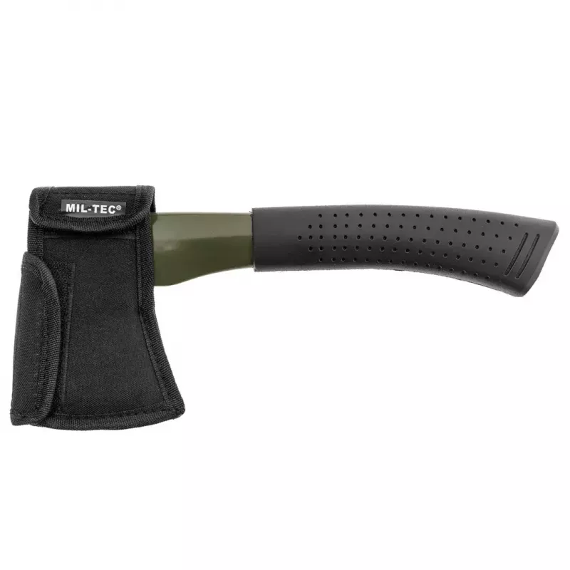 Mil-Tec hacha con funda, verde oliva
