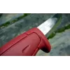 Cuchillo fijo Mora BASIC 511 — hoja de acero al carbono, mango rojo
