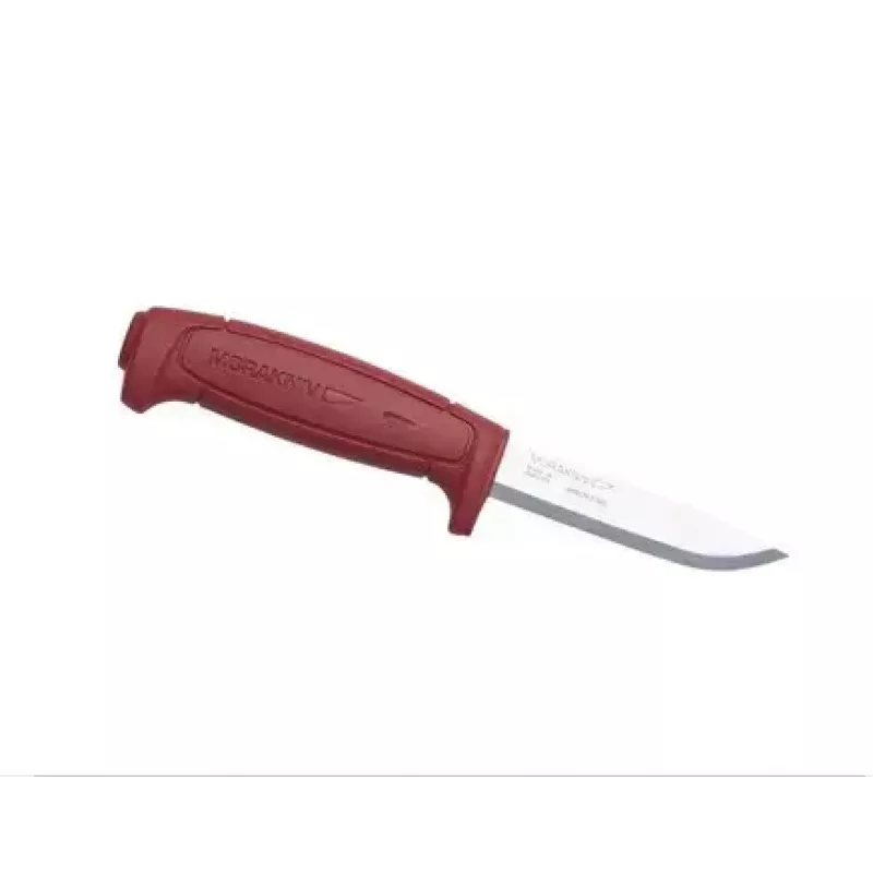Cuchillo fijo Mora BASIC 511 — hoja de acero al carbono, mango rojo