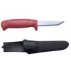 Cuchillo fijo Mora BASIC 511 — hoja de acero al carbono, mango rojo