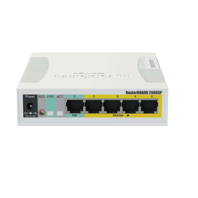 MIKROTIK RB260GSP - switch Gigabit de 4 puertos + PoE