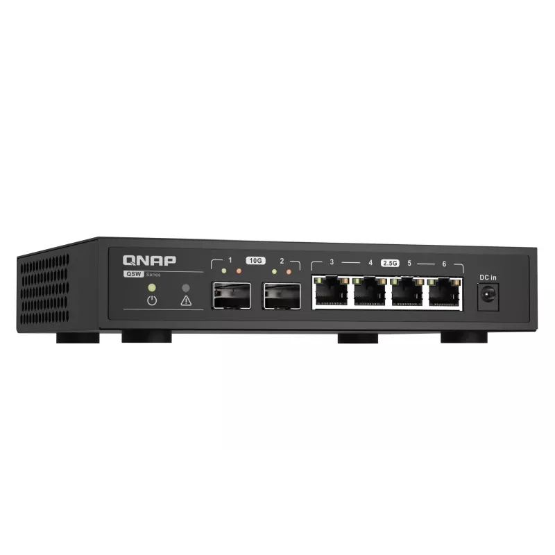QNAP QSW-2104-2S switch de red no gestionado 2.5G Ethernet negro