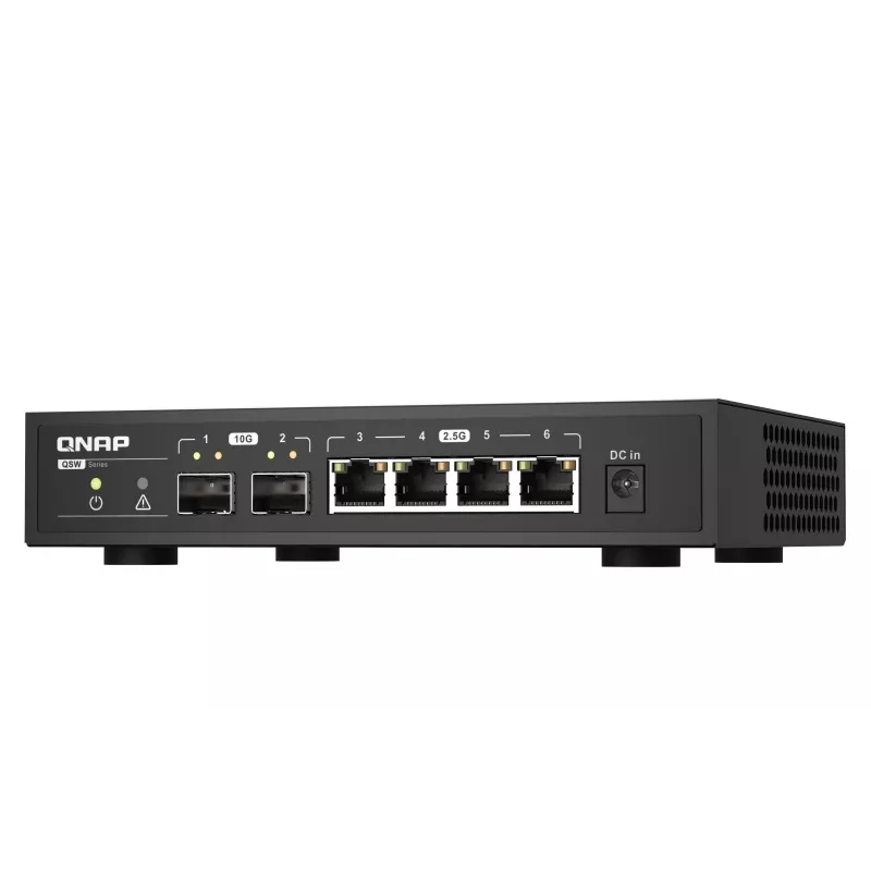 QNAP QSW-2104-2S switch de red no gestionado 2.5G Ethernet negro