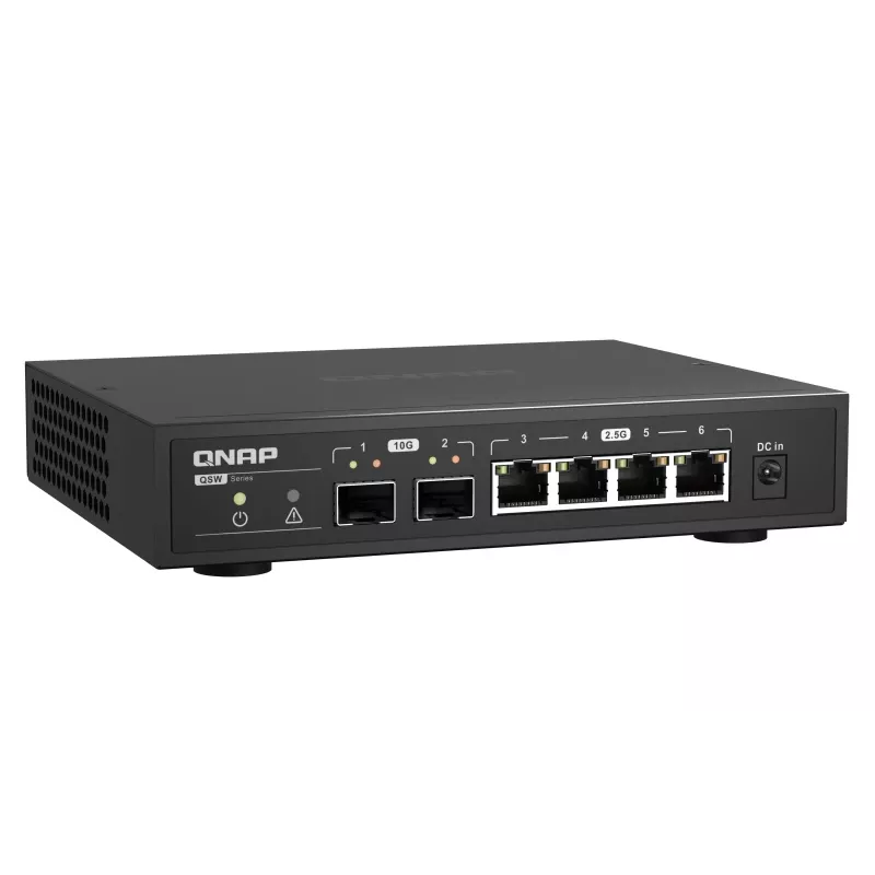 QNAP QSW-2104-2S switch de red no gestionado 2.5G Ethernet negro