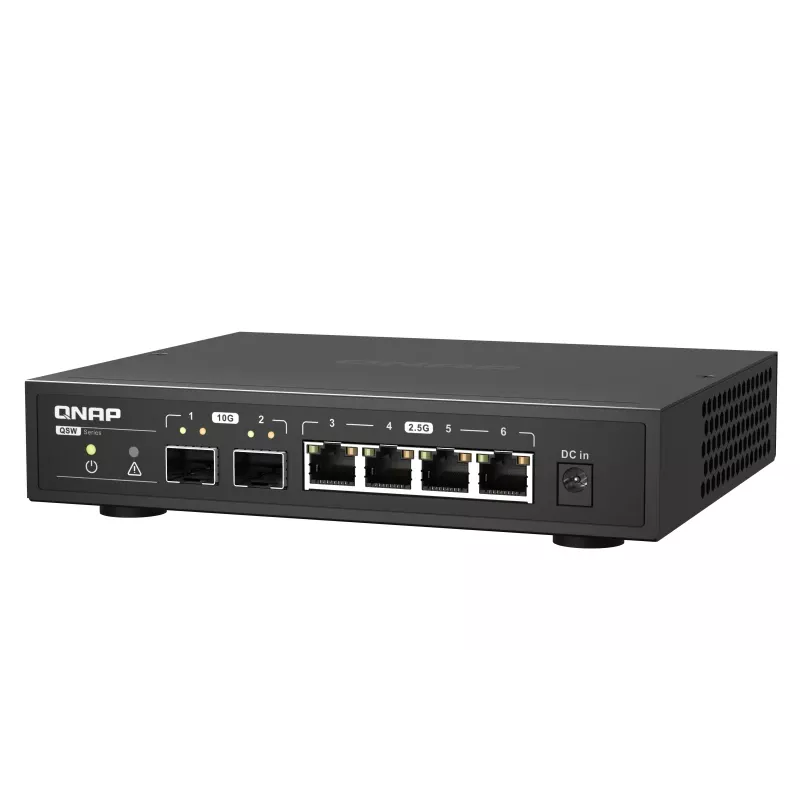 QNAP QSW-2104-2S switch de red no gestionado 2.5G Ethernet negro