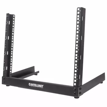 Rack de red Intellinet 19 pulgadas - estructura abierta (sobremesa), 8U, negro, embalaje plano