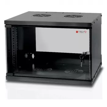 Techly armario rack de pared 19 6U D320 negro montado I-CASE EL-1006B32