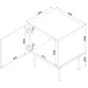 Mesita de noche Cama meble SIENA 44,5×40×59 cm, cashmere mate, MDF y aglomerado, set de 2