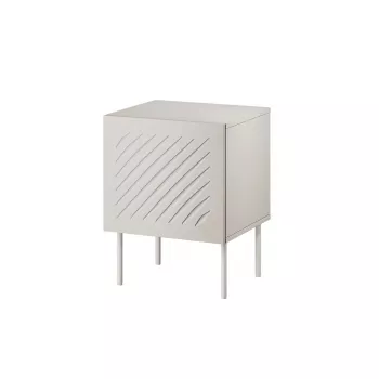 Mesita de noche Cama meble SIENA 44,5×40×59 cm, cashmere mate, MDF y aglomerado, set de 2