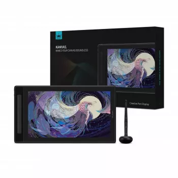 Tableta gráfica HUION Kamvas Pro 16 GT1602 39,8 cm (15,7 pulgadas) pantalla IPS 2.5K, 8192 niveles de presión, 8 teclas programables, USB-C/HDMI