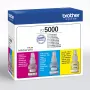 Pack de cartuchos de tinta compatibles Brother BT-5000C, combinación de 3 colores (cian, magenta, amarillo), 3 uds., 48,8 ml, 5000 páginas