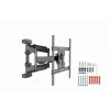 Gembird WM-75ST-01 soporte de pared articulado para TV de 32–75 pulgadas, VESA 600×400, máx. 45,5 kg, inclinación -5°–8°, giro ±50°, acero, negro