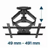 Gembird WM-75ST-01 soporte de pared articulado para TV de 32–75 pulgadas, VESA 600×400, máx. 45,5 kg, inclinación -5°–8°, giro ±50°, acero, negro
