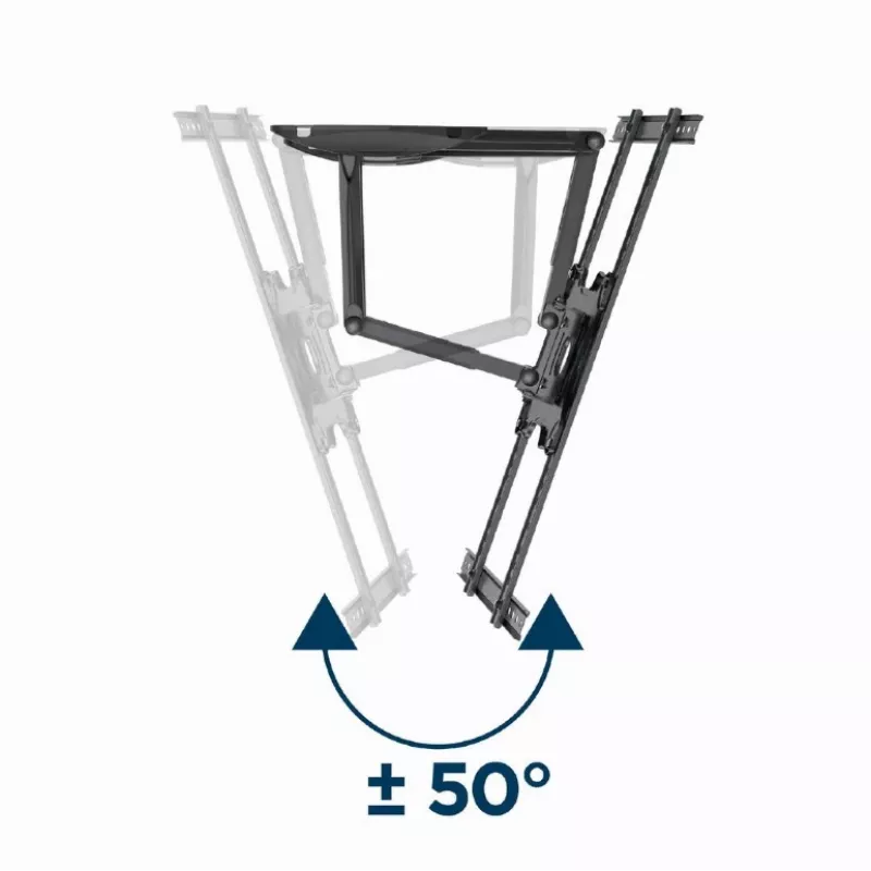 Gembird WM-75ST-01 soporte de pared articulado para TV de 32–75 pulgadas, VESA 600×400, máx. 45,5 kg, inclinación -5°–8°, giro ±50°, acero, negro