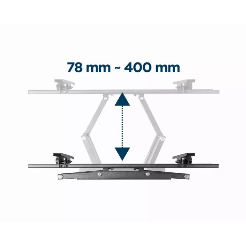 Soporte de pared para TV GEMBIRD WM-70ST-01 para pantallas de 37 inch–70 inch, inclinación 0° a -20°, giro ±60°, VESA 200×200–600×400, máx. 35 kg, Negro
