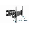 Soporte de pared para TV GEMBIRD WM-70ST-01 para pantallas de 37 inch–70 inch, inclinación 0° a -20°, giro ±60°, VESA 200×200–600×400, máx. 35 kg, Negro