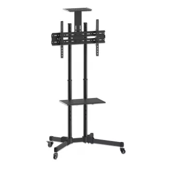 Soporte carro móvil para TV y monitor MANHATTAN 461238, móvil, negro, altura 1803 mm, VESA 200x200–600x400, máx. 50 kg