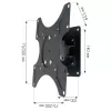 Soporte de pared Techly 19-37 inch para TV LED-LCD, inclinable, orientable 1 eje, negro ICA-LCD 2900B