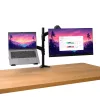 Soporte de escritorio TRUST Mara soporte de monitor de doble brazo para 2 pantallas hasta 32 inch – pistón de gas, VESA 75x75–100x100, máx. 16 kg, pinza, negro