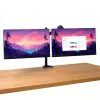 Soporte de escritorio TRUST Mara soporte de monitor de doble brazo para 2 pantallas hasta 32 inch – pistón de gas, VESA 75x75–100x100, máx. 16 kg, pinza, negro