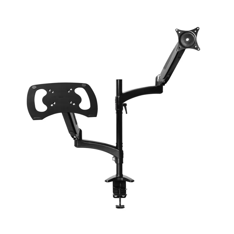 Soporte de escritorio TRUST Mara soporte de monitor de doble brazo para 2 pantallas hasta 32 inch – pistón de gas, VESA 75x75–100x100, máx. 16 kg, pinza, negro