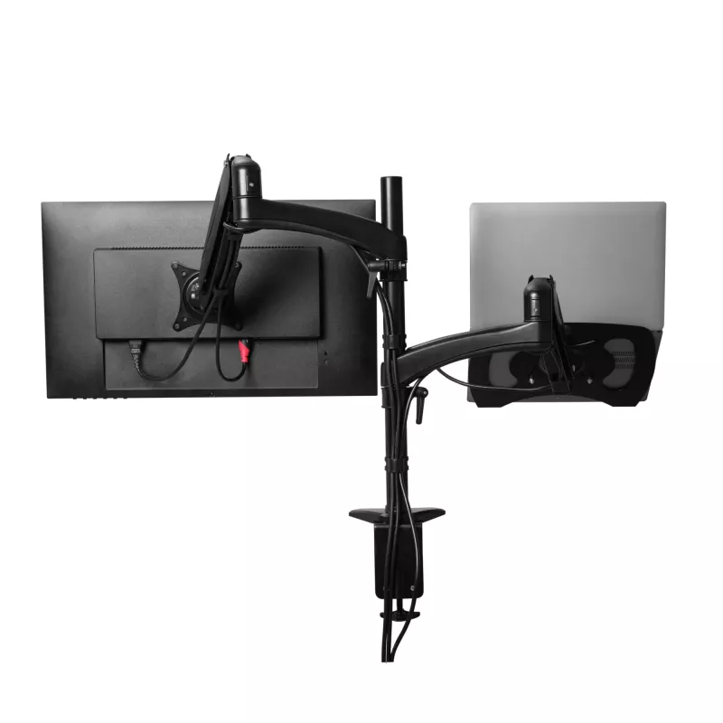 Soporte de escritorio TRUST Mara soporte de monitor de doble brazo para 2 pantallas hasta 32 inch – pistón de gas, VESA 75x75–100x100, máx. 16 kg, pinza, negro