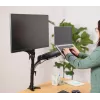 Soporte de escritorio TRUST Mara soporte de monitor de doble brazo para 2 pantallas hasta 32 inch – pistón de gas, VESA 75x75–100x100, máx. 16 kg, pinza, negro