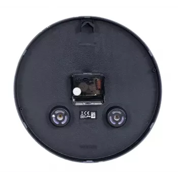Reloj de pared ESPERANZA EHC016K Lyon negro, 25 cm de diámetro, mecanismo silencioso, tapa de cristal, marco de plástico