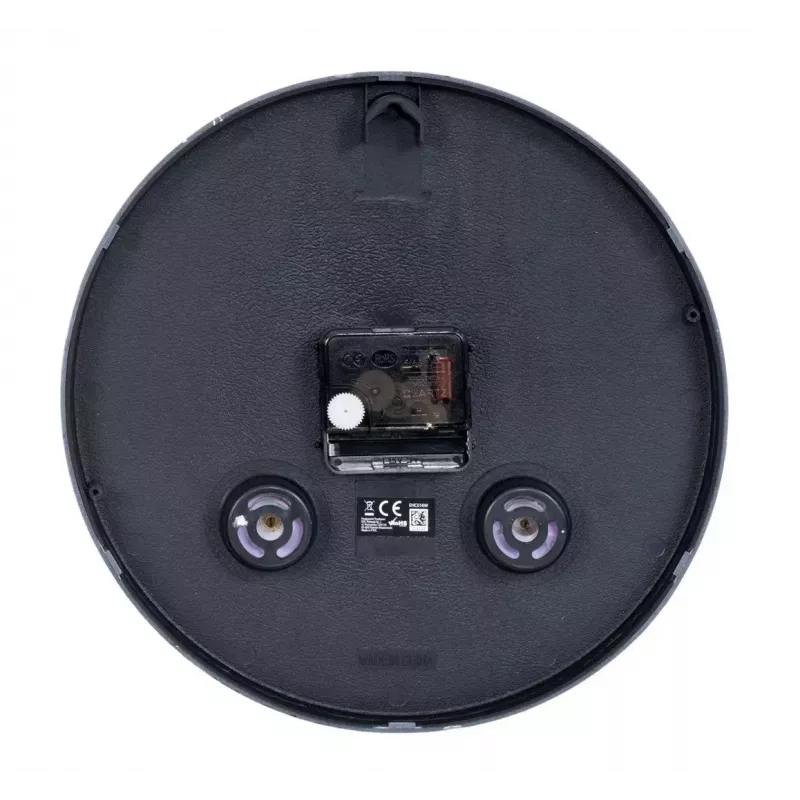 Reloj de pared de cuarzo Esperanza Lyon EHC016K, redondo, negro
