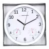 Reloj de pared de cuarzo Esperanza Lyon EHC016K, redondo, negro