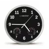 Reloj de pared ESPERANZA EHC016K Lyon negro, 25 cm de diámetro, mecanismo silencioso, tapa de cristal, marco de plástico