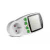 Vatímetro GreenBlue GB202 medidor de potencia 0–9999 W, 3600 W máx., 220–240 V, 16 A, pantalla LCD