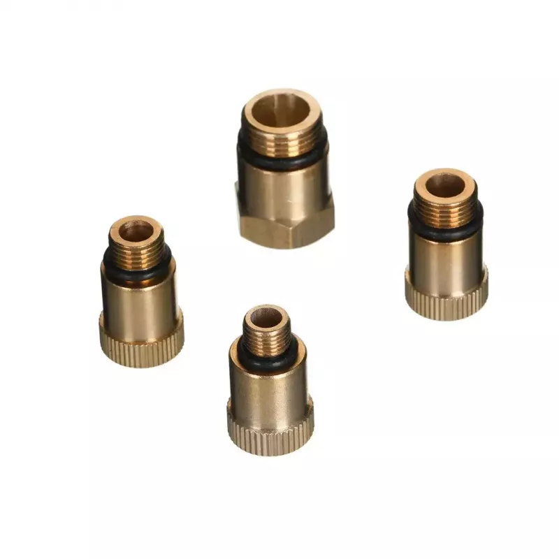 Manómetro analógico YATO YT-73022 0–20 bar, esfera de 75 mm, acero al carbono, manguera de 0,5 m, 4 adaptadores de latón, maletín