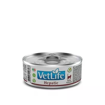 Comida húmeda para gatos Farmina Vet Life Natural Diet Cat Hepatic 85 g — apoyo hepático, pollo, sin cereales, adulto