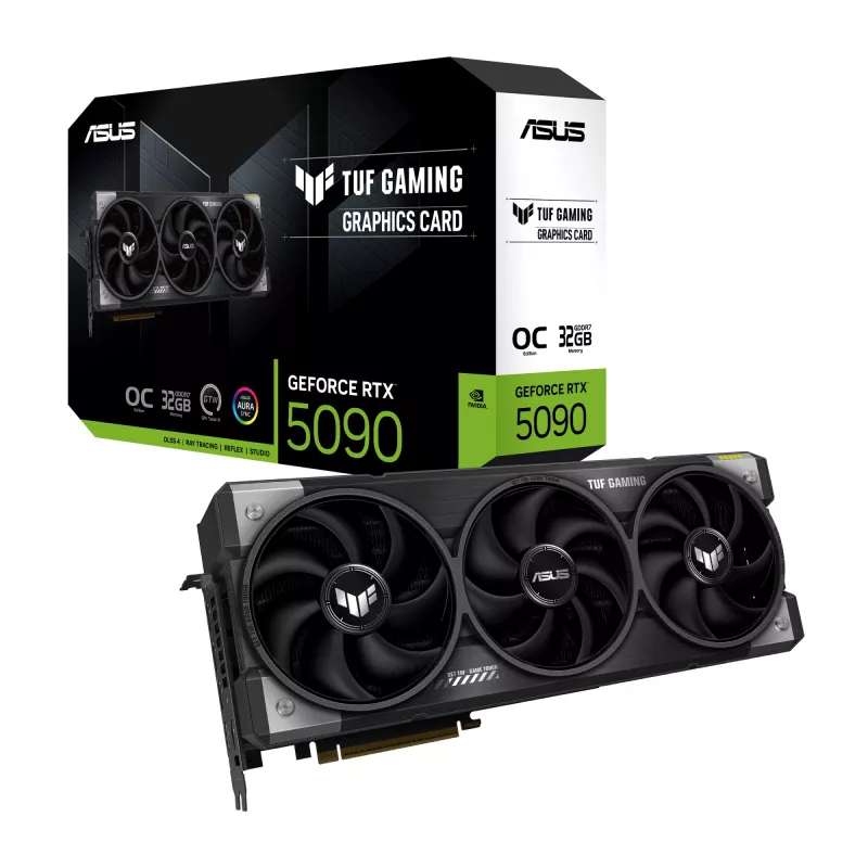 Tarjeta gráfica ASUS TUF Gaming GeForce RTX 5090 — 32 GB GDDR7, 512 bits, PCIe 5.0, 3 ventiladores