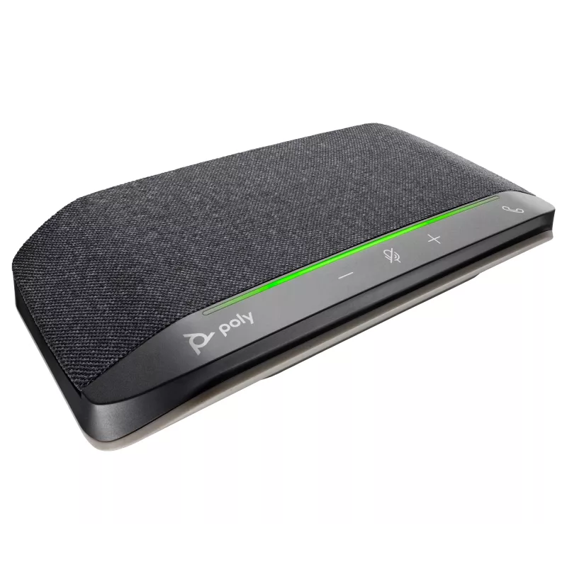 Altavoz HP Poly Sync 10 + cable USB-A a USB-C, PC, negro, 0,715 m, Windows 10, Windows 11, MacOS, 100–7800 Hz