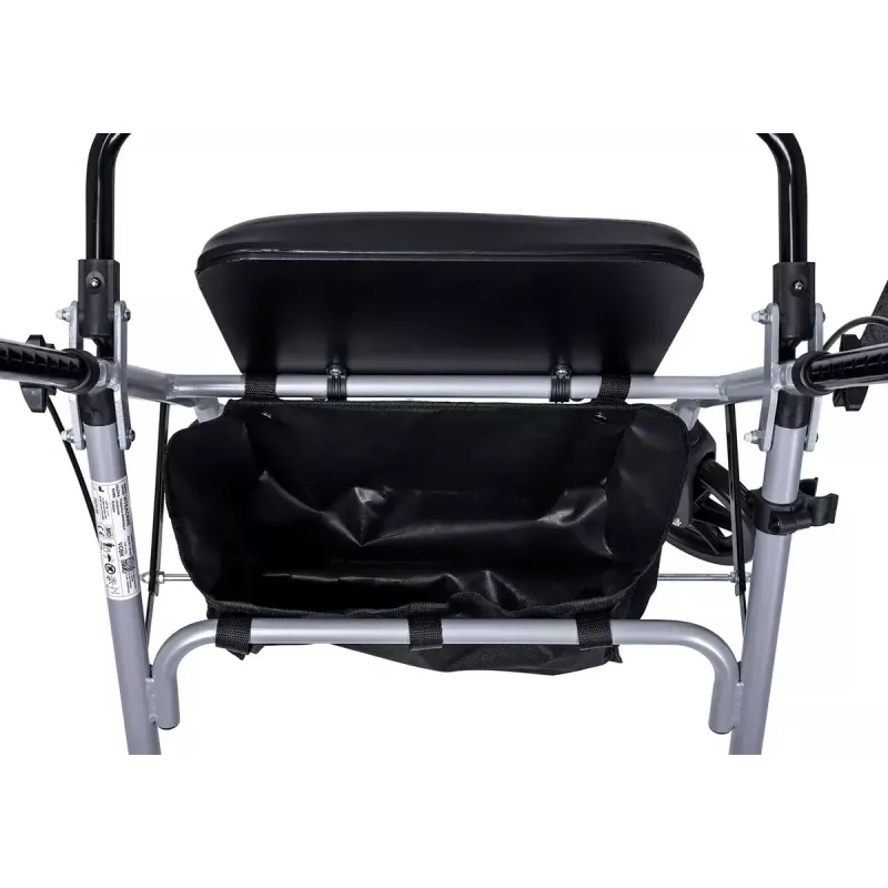 Andador MDH PPC035 / andador con asiento y cesta, aluminio, plegable, carga máx. 136 kg