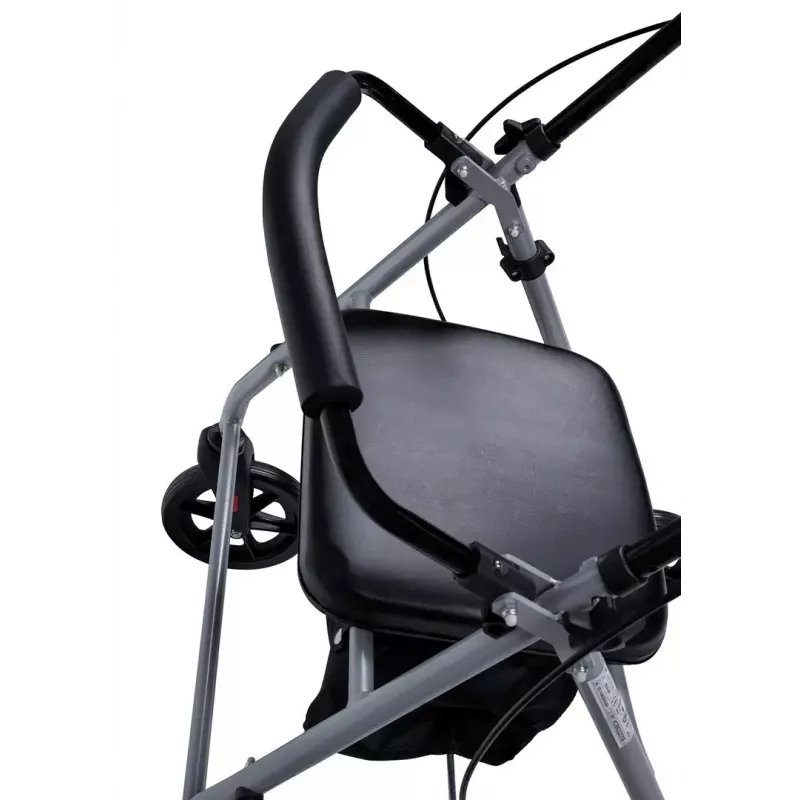 Andador MDH PPC035 / andador con asiento y cesta, aluminio, plegable, carga máx. 136 kg