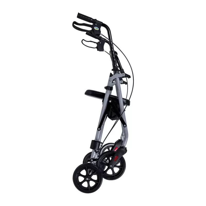 Andador MDH PPC035 / andador con asiento y cesta, aluminio, plegable, carga máx. 136 kg