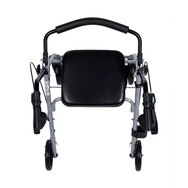 Andador MDH PPC035 / andador con asiento y cesta, aluminio, plegable, carga máx. 136 kg